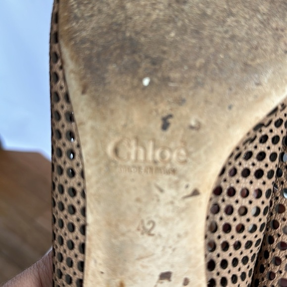 Chloe Lauren Perforated Scalloped Trim Flats, EU 42 - Picture 9 of 9